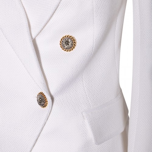 WHITE VISCOSE BLAZER