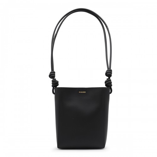 BLACK LEATHER GIRO CROSSBODY BAG