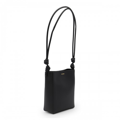 BLACK LEATHER GIRO CROSSBODY BAG