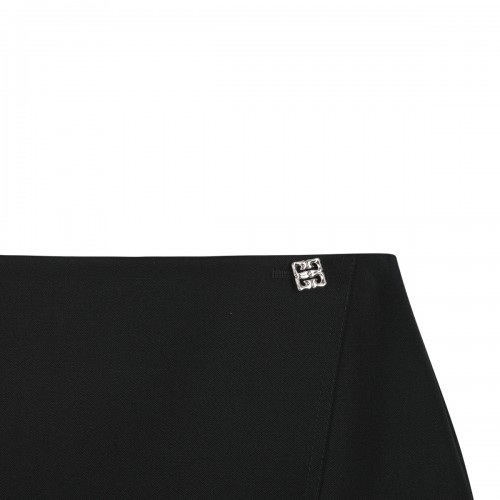 BLACK WOOL SKIRT