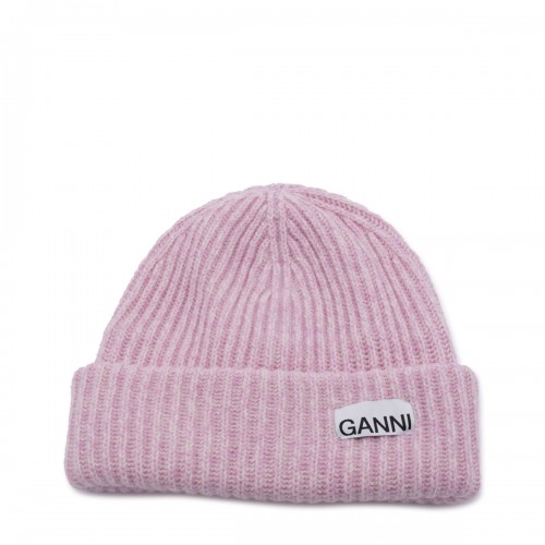 PINK WOOL BLEND BEANIE