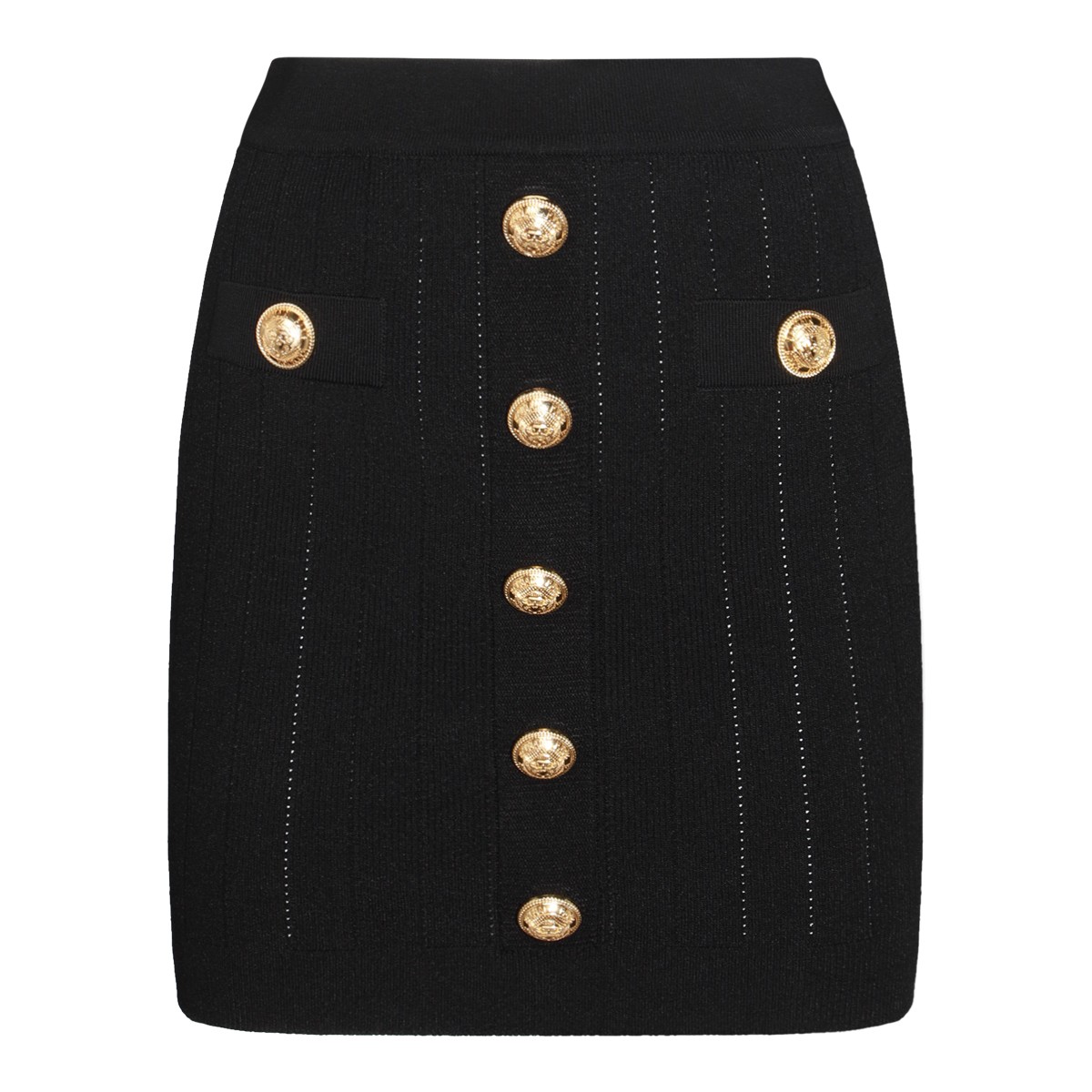 BLACK VISCOSE SKIRT