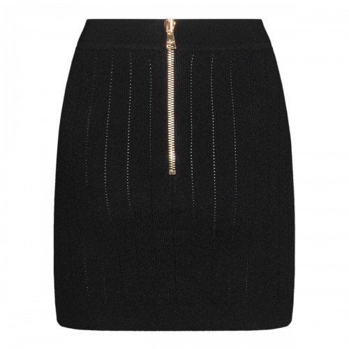 BLACK VISCOSE SKIRT