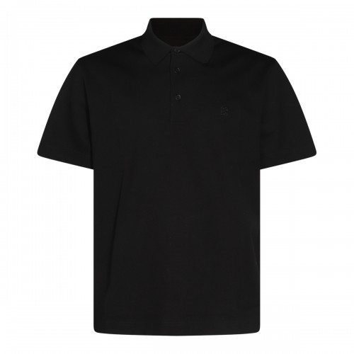 BLACK COTTON POLO SHIRT