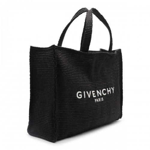 BLACK COTTON G TOTE BAG