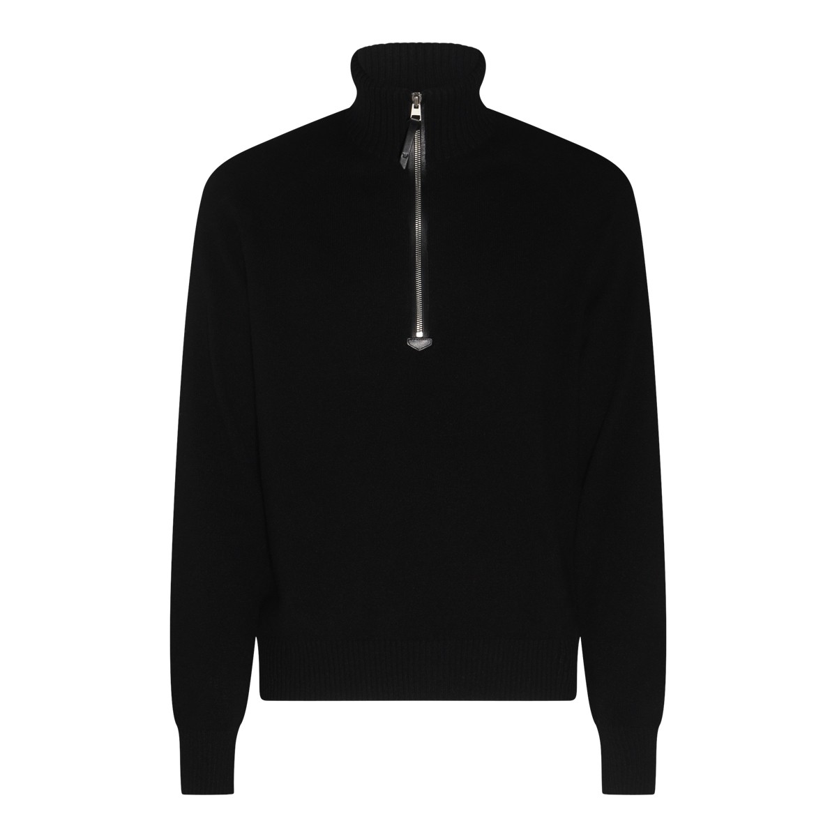 BLACK WOOL KNITWEAR