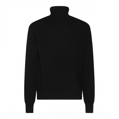 BLACK WOOL KNITWEAR