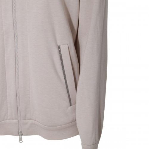 BEIGE COTTON SWEATSHIRT