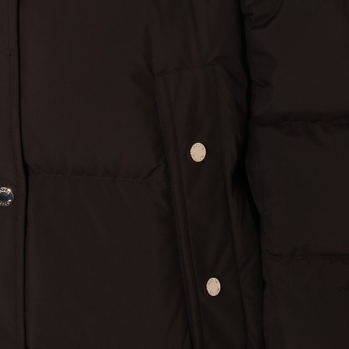 BLACK WOOL DOWN JACKET