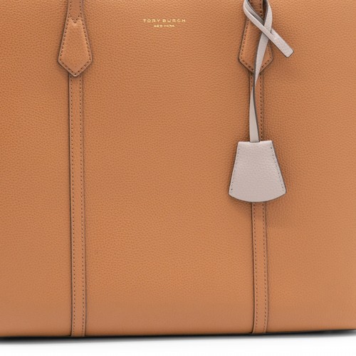 LIGHT AMBER LEATHER PERRY TOTE BAG