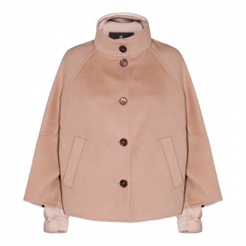 BEIGE WOOL DOWN JACKET