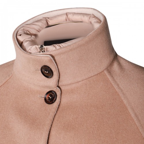 BEIGE WOOL DOWN JACKET