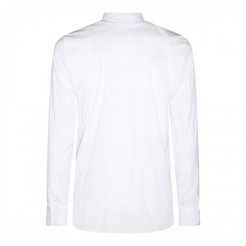 WHITE COTTON BLEND SHIRT