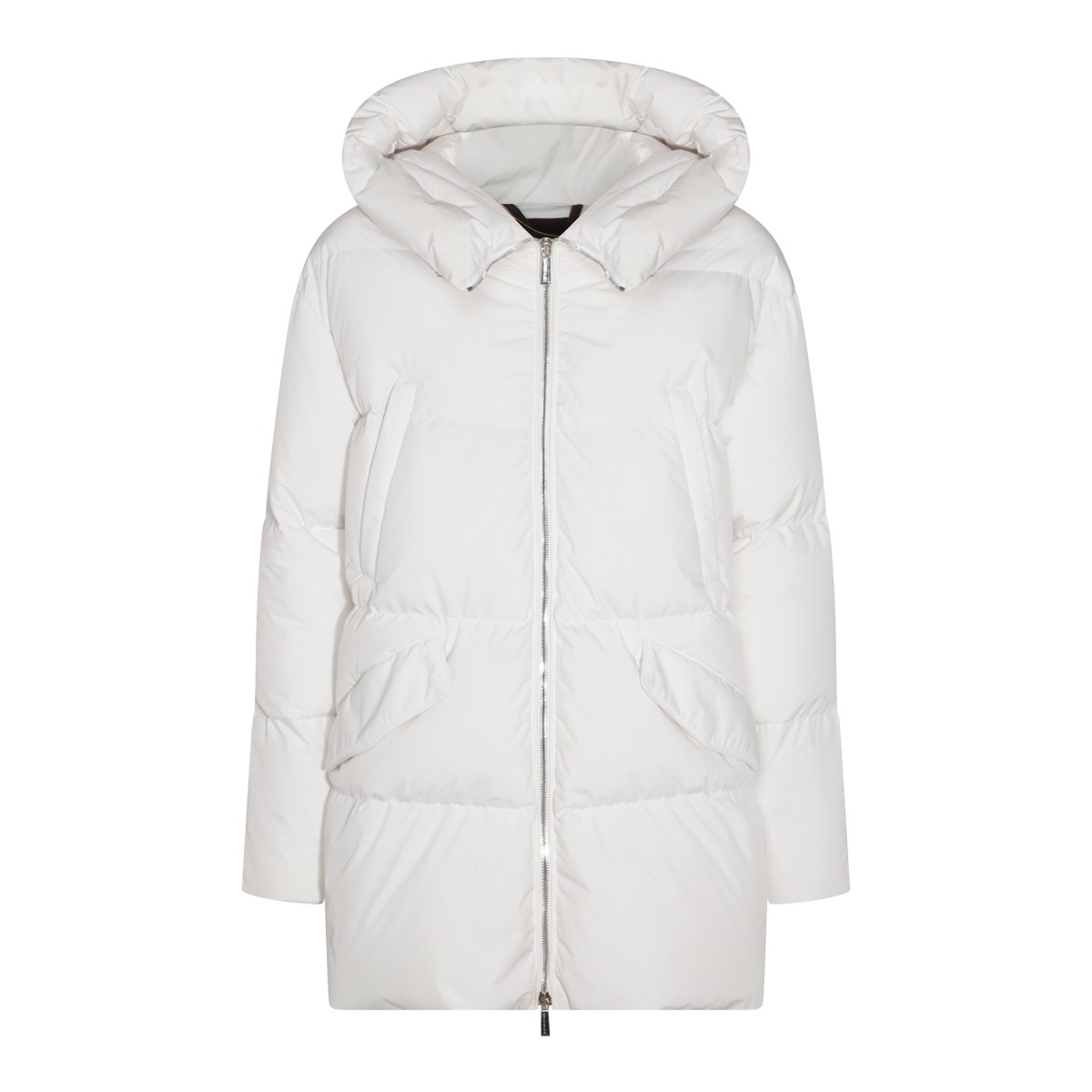 WHITE WOOL CALLIOPE DOWN JACKET