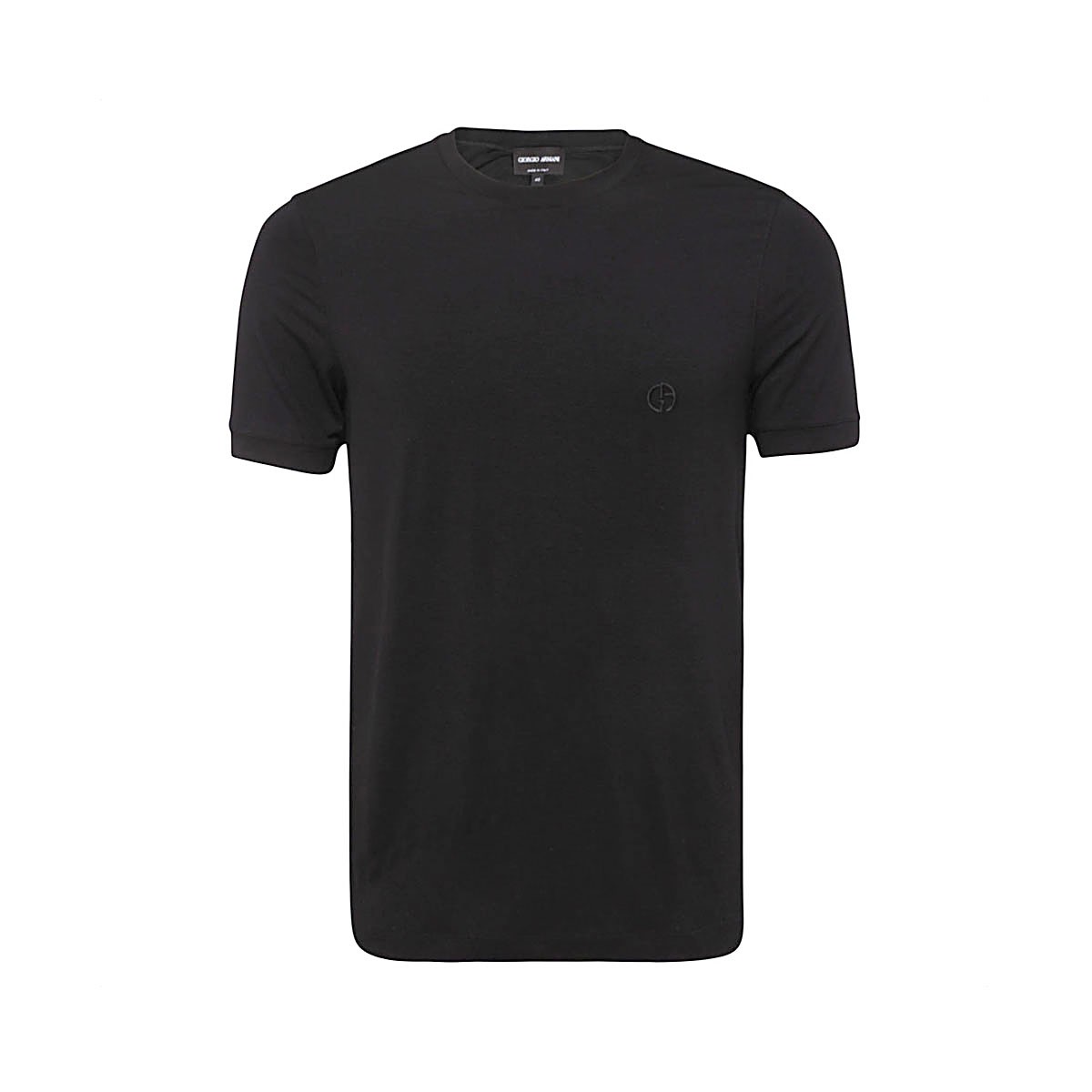 BLACK COTTON BLEND T-SHIRT