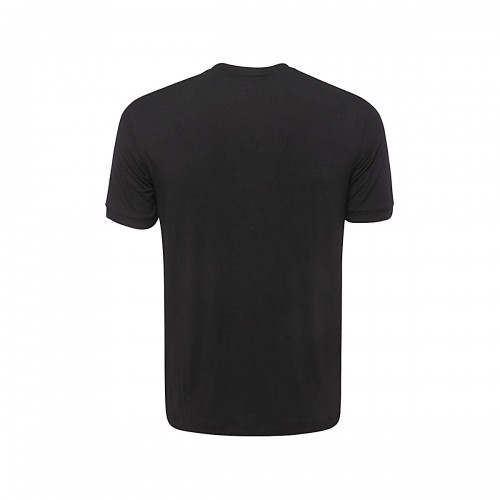 BLACK COTTON BLEND T-SHIRT