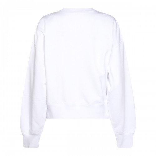 WHITE COTTON SWEATSHIRT