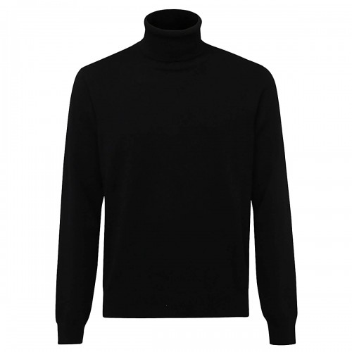 BLACK WOOL KNITWEAR