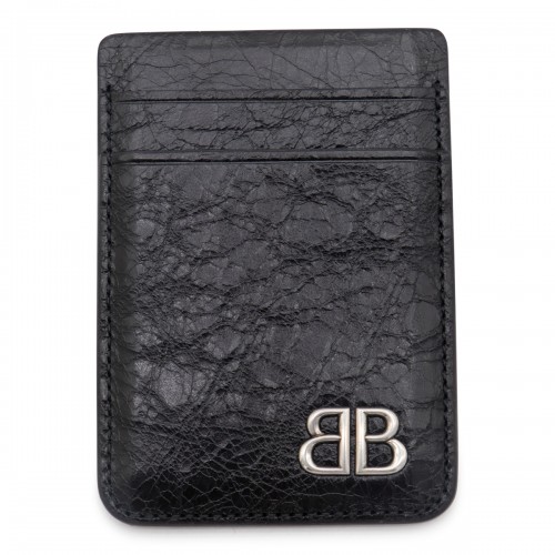 BLACK LEATHER CARD HOLDER