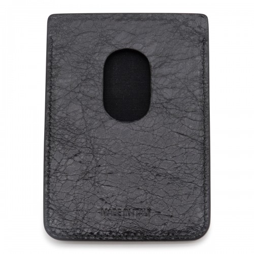 BLACK LEATHER CARD HOLDER