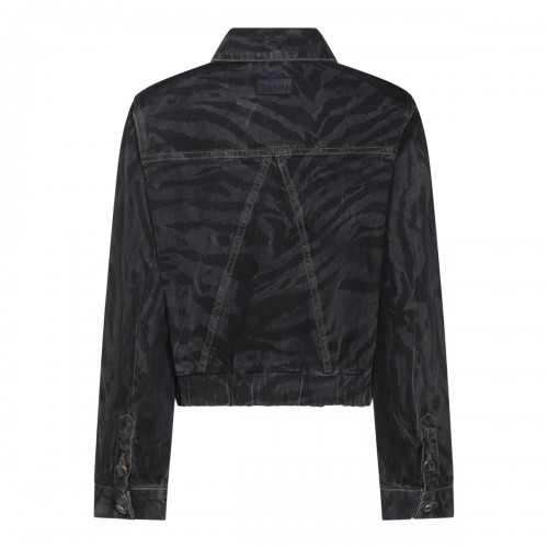 BLACK COTTON DENIM JACKET 2