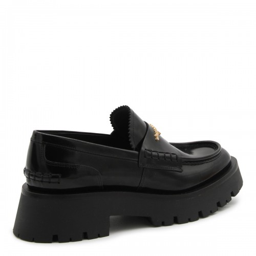 BLACK LEATHER CARTER LOAFERS