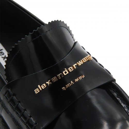 BLACK LEATHER CARTER LOAFERS