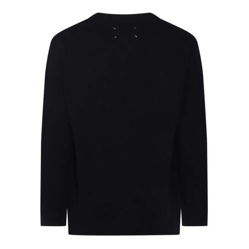 NAVY BLUE WOOL KNITWEAR 2