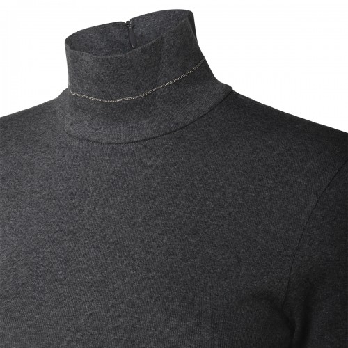 DARK GREY COTTON T-SHIRT