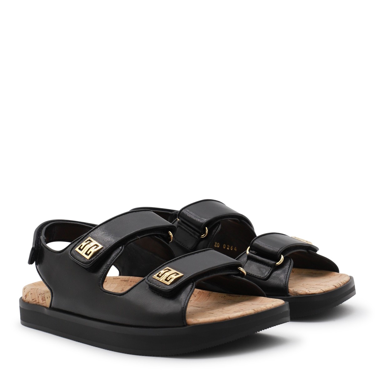 BLACK LEATHER SANDALS BLACK LEATHER SANDALS