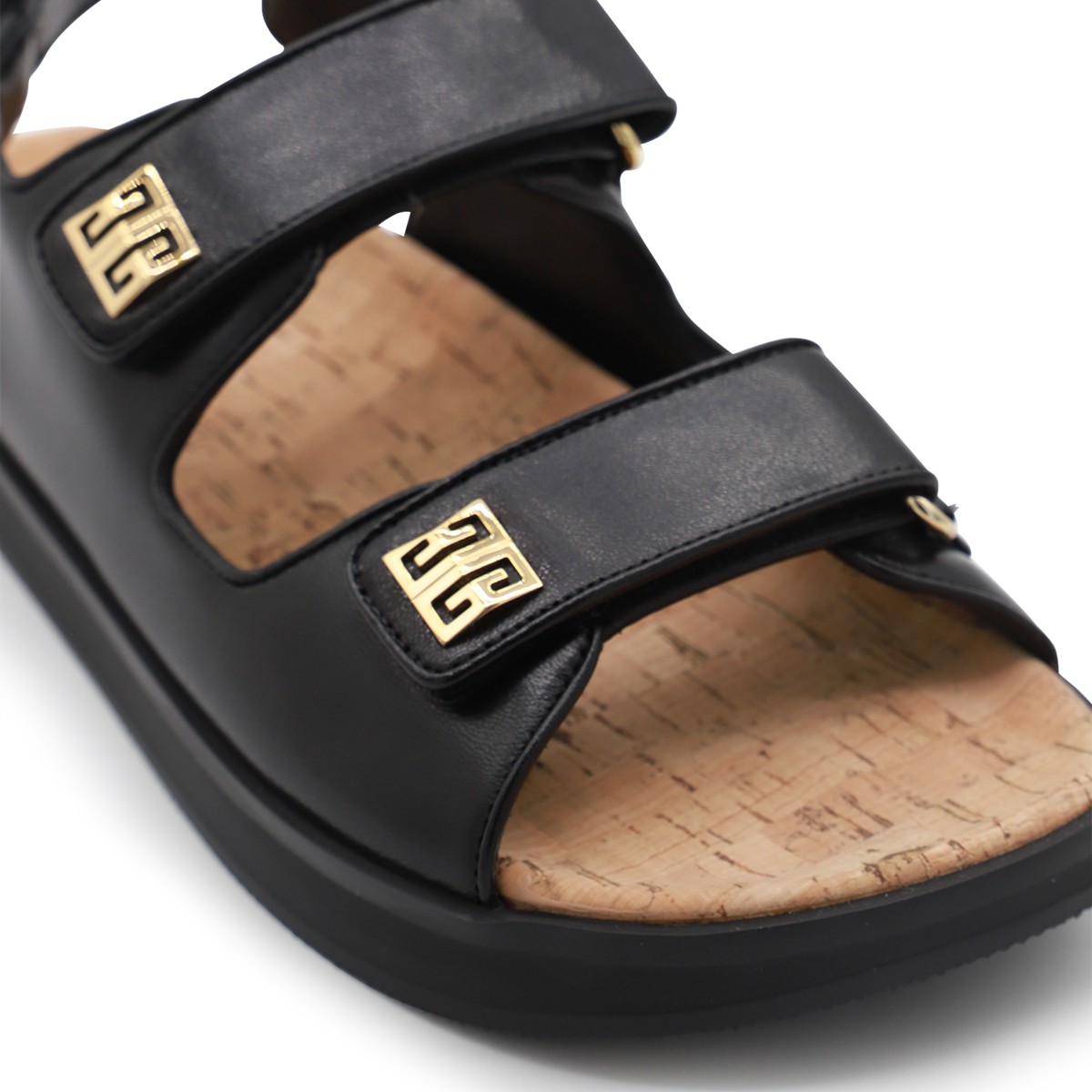 BLACK LEATHER SANDALS BLACK LEATHER SANDALS