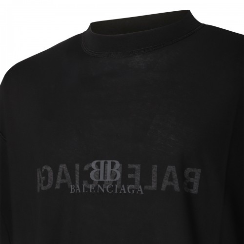 BLACK COTTON T-SHIRT