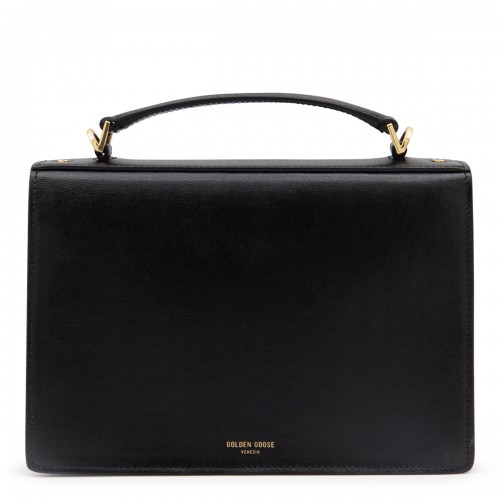 BLACK LEATHER CROSSBODY BAG