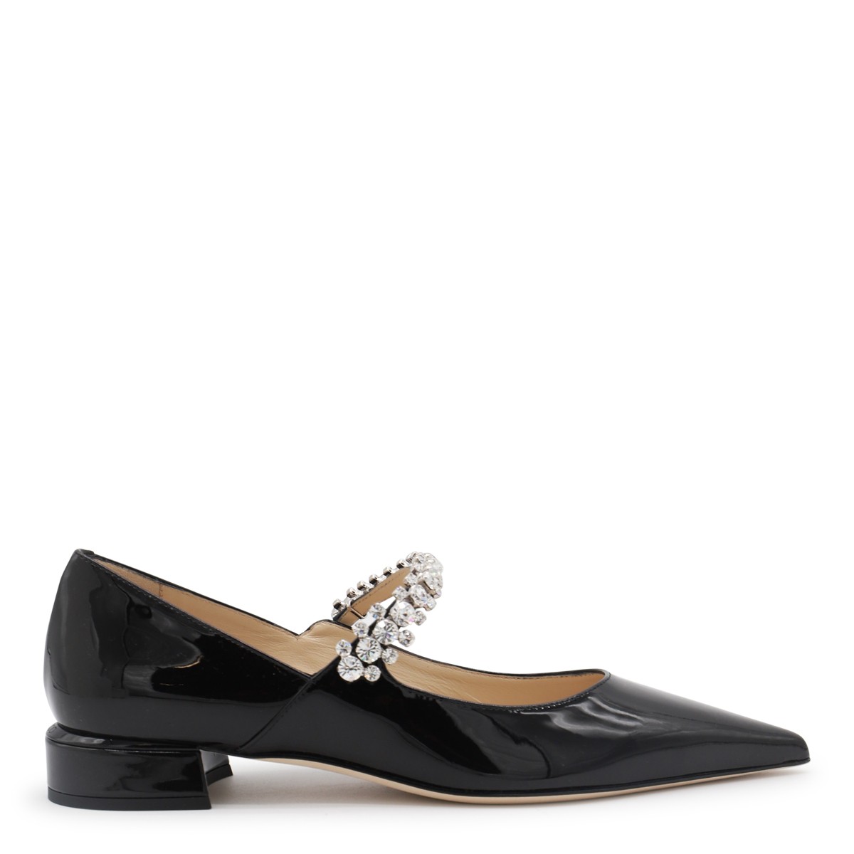 BLACK LEATHER BING PUMPS