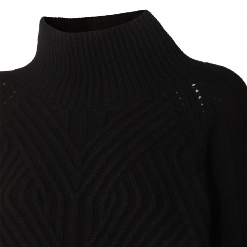 BLACK WOOL KNITWEAR