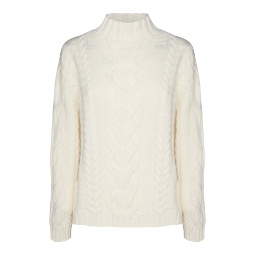 WHITE WOOL KNITWEAR