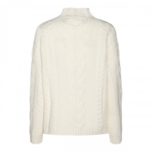 WHITE WOOL KNITWEAR