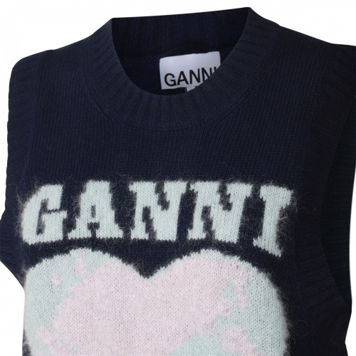 DARK BLUE WOOL KNITWEAR