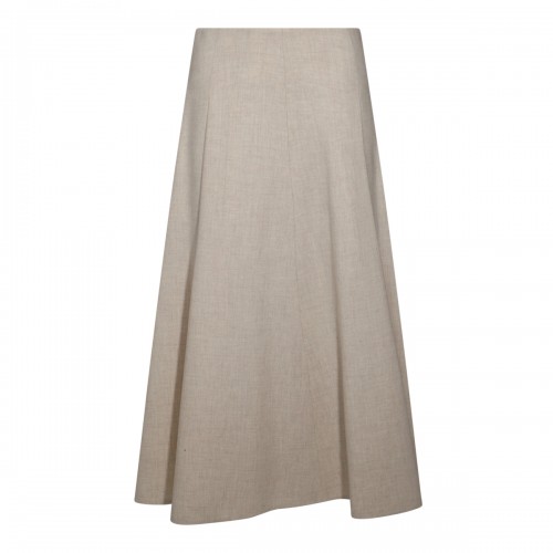 BEIGE WOOL SKIRT