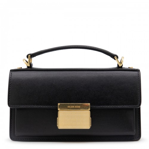 BLACK LEATHER CROSSBODY BAG