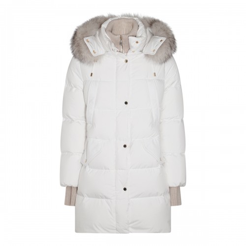 WHITE WOOL DOWN JACKET