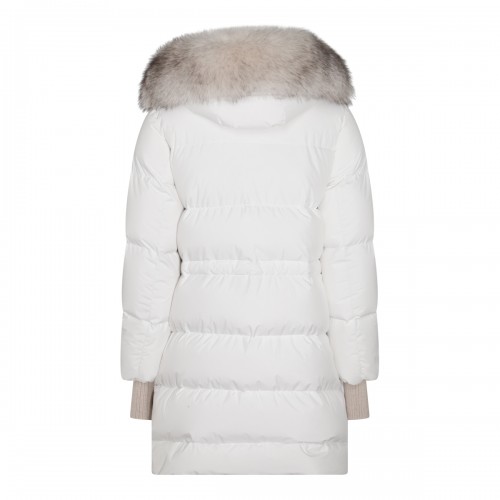 WHITE WOOL DOWN JACKET