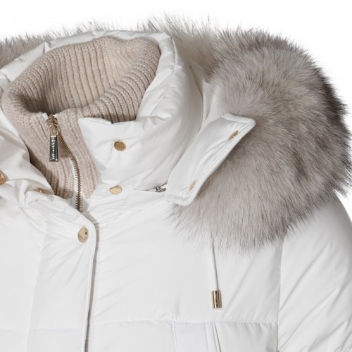 WHITE WOOL DOWN JACKET