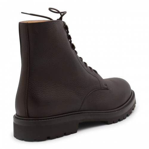 DARK BROWN LEATHER BOOTS