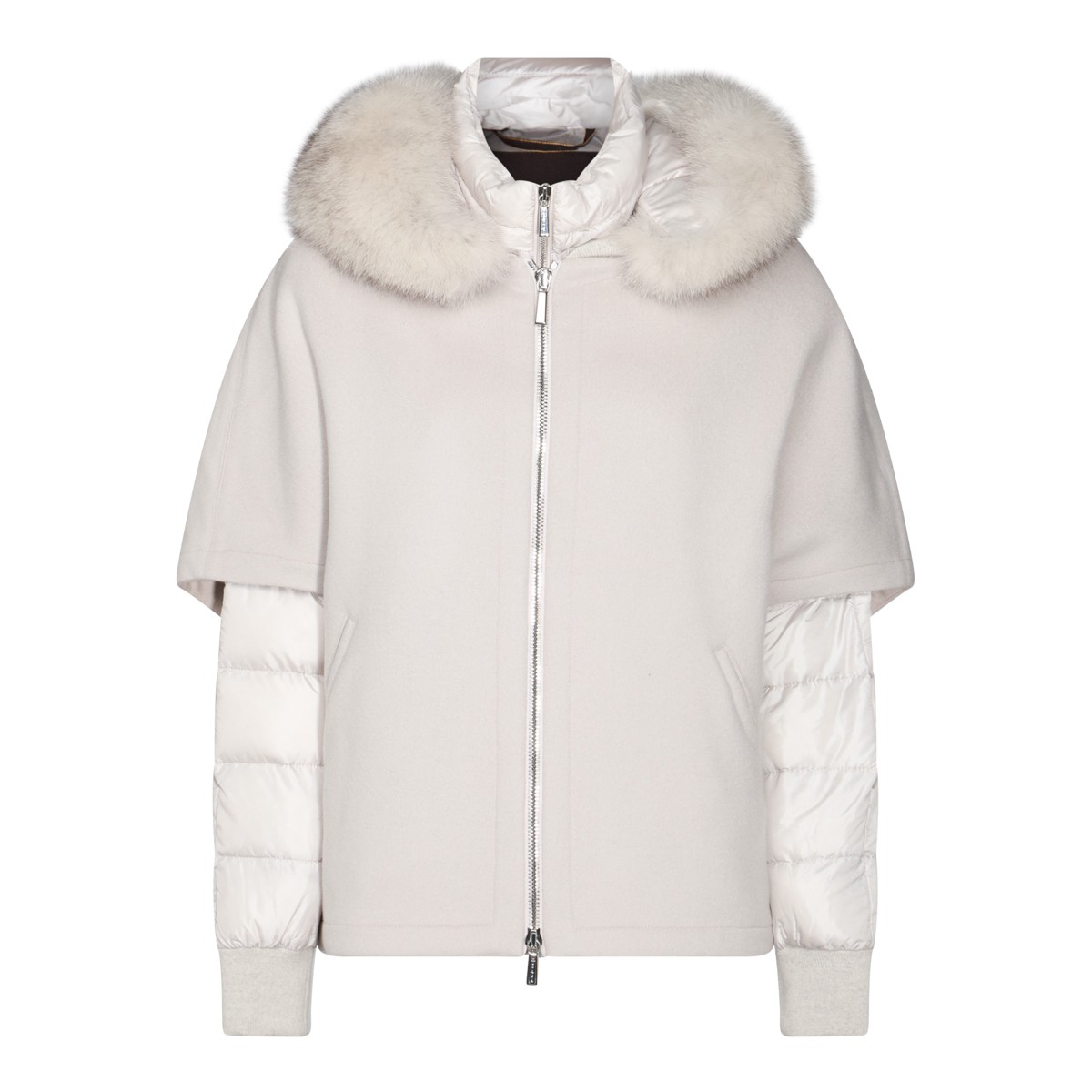 WHITE WOOL DOWN JACKET