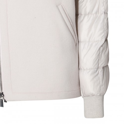 WHITE WOOL DOWN JACKET