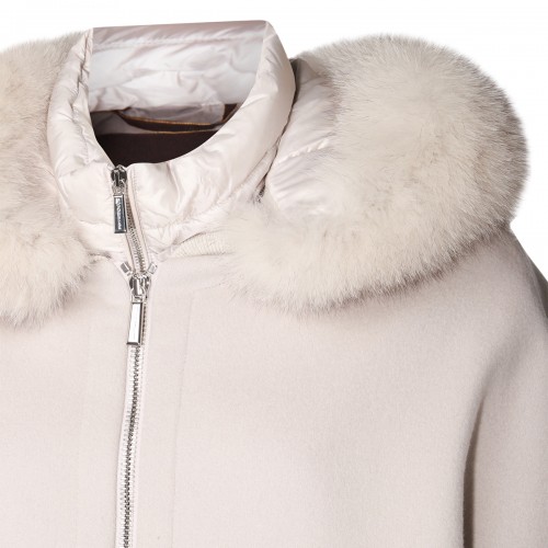 WHITE WOOL DOWN JACKET