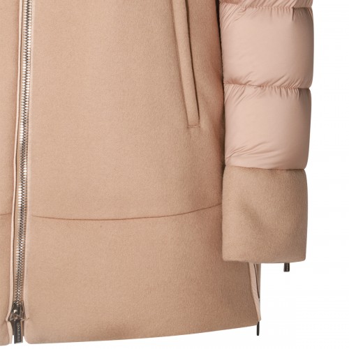 BEIGE WOOL DOWN JACKET