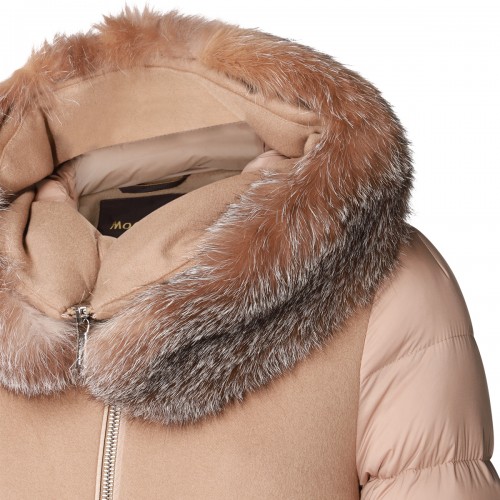 BEIGE WOOL DOWN JACKET