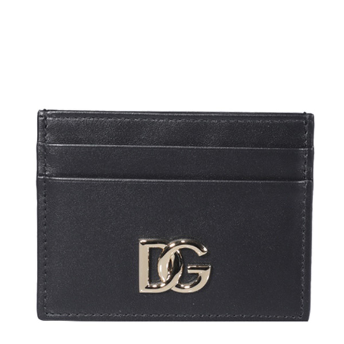 BLACK LEATHER LOGO CARDHOLDER